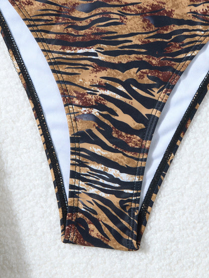 Striped Two-Piece Bikini Swimsuit