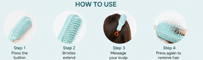 Self-Cleaning Anti-Static Massage Comb