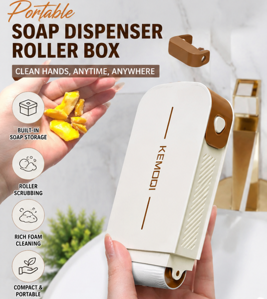 Portable Scrubbing Soap Dispenser Roller Box