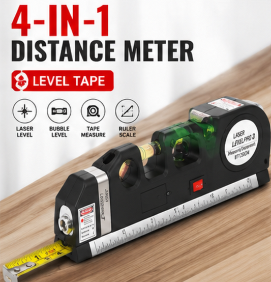 4-in-1 Distance Meter Level Tape