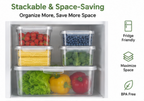 FreshLock Drain & Store Food Containers. (4pack)